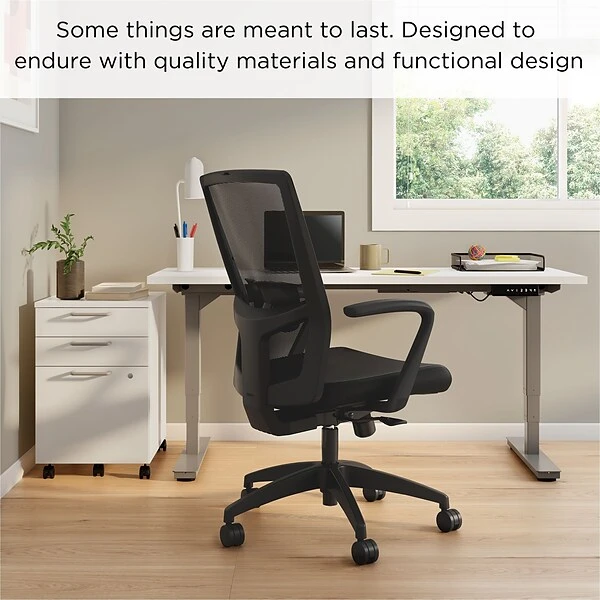 Union & Scale™ Workplace2.0™ 500 Series Fabric Task Chair, Black (52284) - Image 4