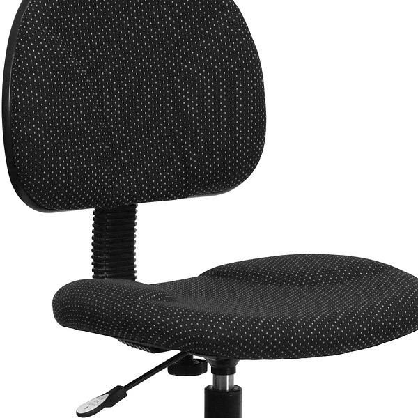 Flash Furniture Mid Back Fabric Ergonomic Drafting Stool, Black - Image 6