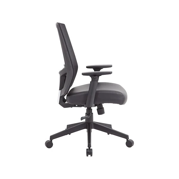 Boss Mesh/Vinyl Swivel Task Chair, Black (B6044AM-BK) - Image 2