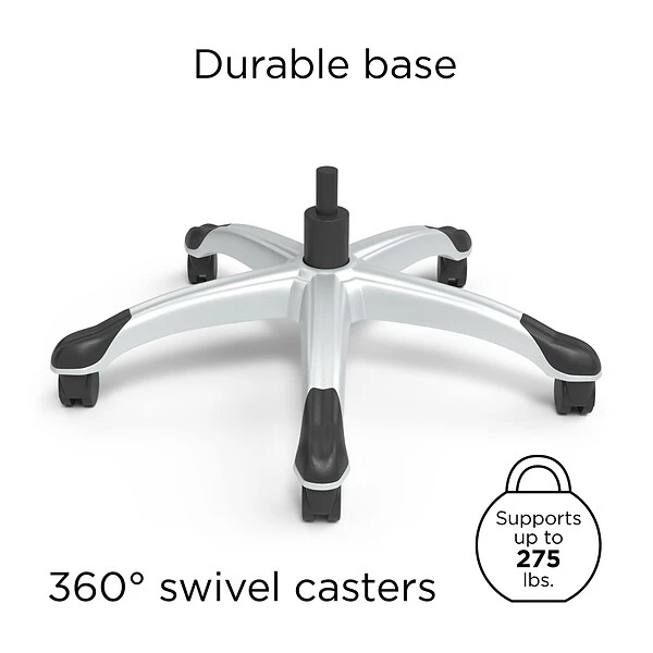 Quill Brand® Hyken Technical Mesh Task Chair, Charcoal Gray - Image 5