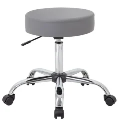 Boss Caressoft Armless Anticrobial Medical Stool, Gray (B240-GY)