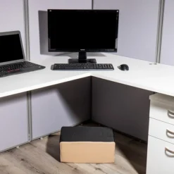 Mind Reader Harmony Collection Footrests, Black/Beige (FTCUSH-BLK)