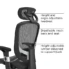 Quill Brand® Hyken Mesh Task Chair, Black (23481-CC)