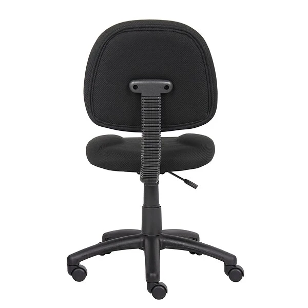 Boss Armless Ergonomic Fabric Swivel Task Chair, Black (B315-BK) - Image 3