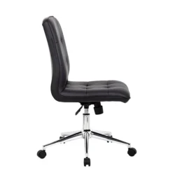 Boss Millennial Modern Faux Leather Computer And Desk Chair, Black (B330-BK)