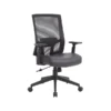 Boss Mesh/Vinyl Swivel Task Chair, Black (B6044AM-BK)