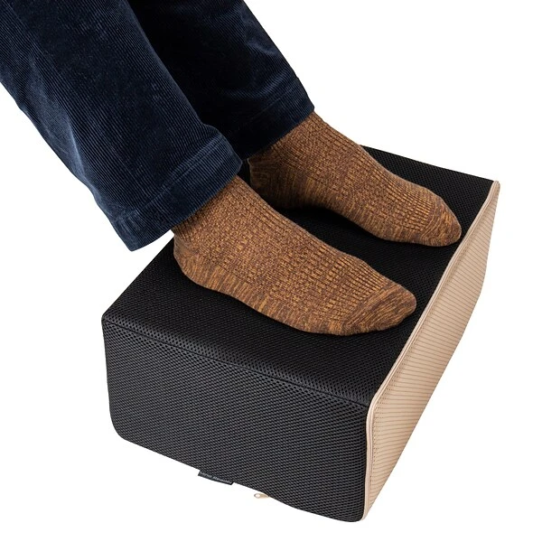 Mind Reader Harmony Collection Footrests, Black/Beige (FTCUSH-BLK) - Image 5