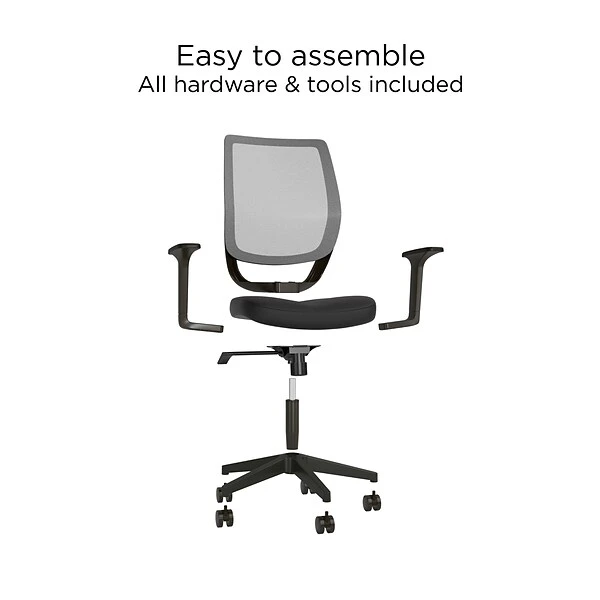 Union & Scale™ Essentials Ergonomic Fabric Swivel Task Chair, Black (UN56947) - Image 7