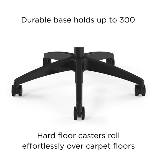 Union & Scale™ Workplace2.0™ Task Chair Upholstered 2D, Adjustable Arms, Iron Ore Fabric, Synchro Tilt (54144) - Image 5