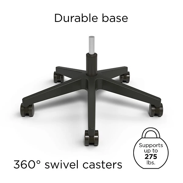 Union & Scale™ Essentials Ergonomic Fabric Swivel Task Chair, Black (UN56947) - Image 5