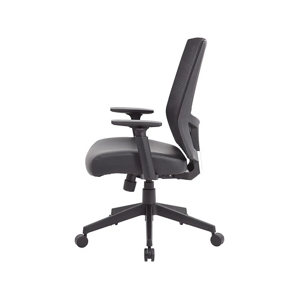 Boss Mesh/Vinyl Swivel Task Chair, Black (B6044AM-BK) - Image 4