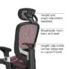 Quill Brand® Hyken Mesh Computer And Desk Chair, Red (50218)