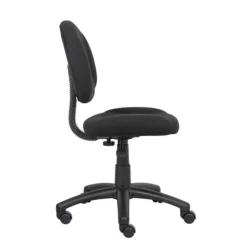 Boss Armless Ergonomic Fabric Swivel Task Chair, Black (B315-BK)