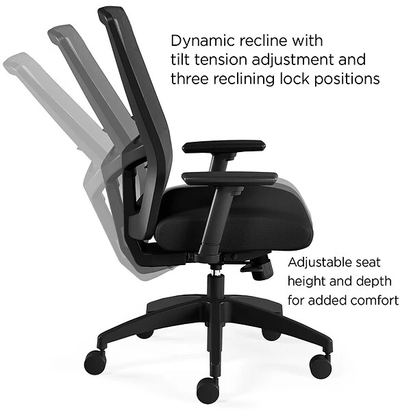 Union & Scale™ Workplace2.0™ 500 Series Fabric Task Chair, Black (51972) - Image 2