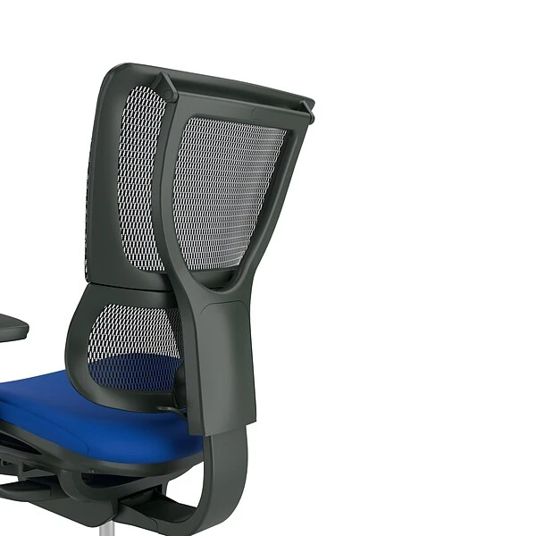 Union & Scale FlexFit™ Ergonomic 1500TF Mesh Back Fabric Task Chair, Blue/Black (UN59413)
