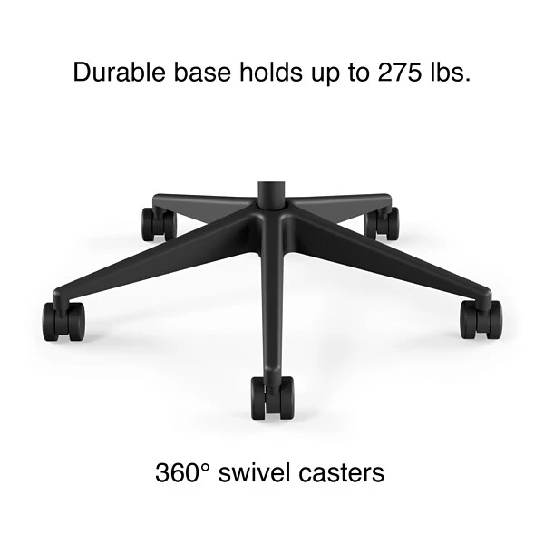 Union & Scale™ Workplace2.0™ Ergonomic Ayalon Mesh Back Fabric Task Chair, Black/Gray (UN59409) - Image 5