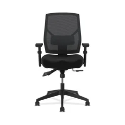 HON Crio High-Back Task Chair, Mesh Back, Adjustable Arms, Adjustable Lumbar, Black Fabric (BSXVL582ES10T)