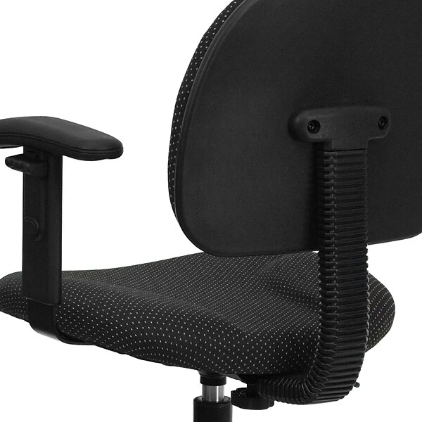 Flash Furniture Fabric And Fire-Retardant Foam Drafting Chair, Patterned Black (BT-659-BLK-ARMS-GG) - Image 8