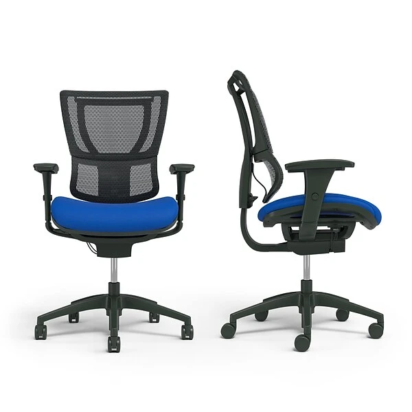 Union & Scale FlexFit™ Ergonomic 1500TF Mesh Back Fabric Task Chair, Blue/Black (UN59413) - Image 6