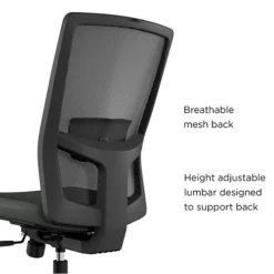 Union & Scale™ Workplace2.0™ 500 Series Armless Fabric Task Chair, Iron Ore (52263)