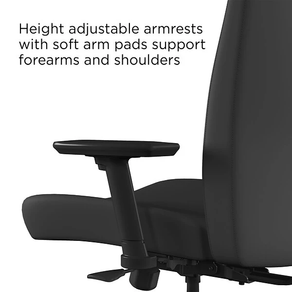 Union & Scale™ Workplace2.0™ Task Chair Upholstered 2D, Adjustable Arms, Iron Ore Fabric, Synchro Tilt (54144) - Image 3