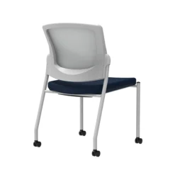 Union & Scale Workplace2.0™ Fabric Guest Chair, Navy, Integrated Lumbar, Armless, Stationary Seat Control (53700)