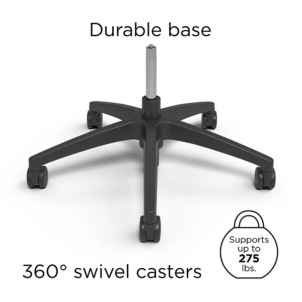 Union & Scale FlexFit™ 1500TF Ergonomic Fabric Swivel Task Chair, Black (UN50584) - Image 5