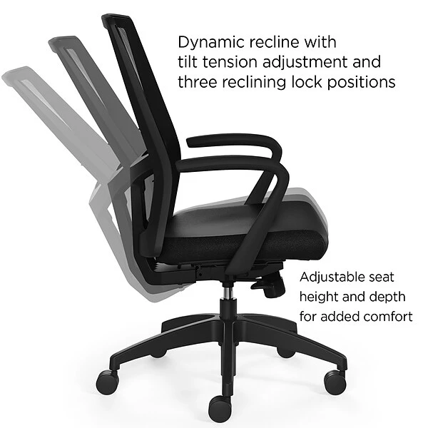 Union & Scale™ Workplace2.0™ 500 Series Fabric Task Chair, Black (52284) - Image 2