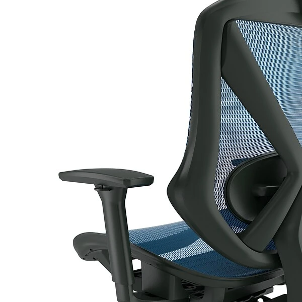 Union & Scale™ FlexFit™ Dexley Ergonomic Mesh Swivel Task Chair, Blue (UN59375) - Image 3