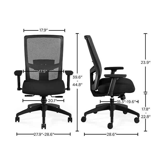 Union & Scale™ Workplace2.0™ 500 Series Fabric Task Chair, Black (51972) - Image 6