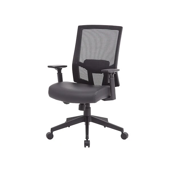 Boss Mesh/Vinyl Swivel Task Chair, Black (B6044AM-BK) - Image 5