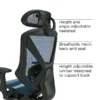 Union & Scale™ FlexFit™ Dexley Ergonomic Mesh Swivel Task Chair, Blue (UN59375)