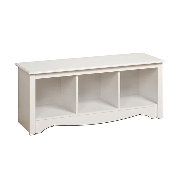 Prepac™ Composite Wood Cubbie Bench, White - Image 4