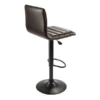 Winsome® Holly Triple Stitch Faux Leather Airlift Adjustable Stool, Dark Espresso