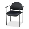 Lorell Reception Guest Chair, Black, Vinyl