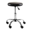 Winsome Cushion Seat Swivel Stool, 22", Black And Chrome (93720)