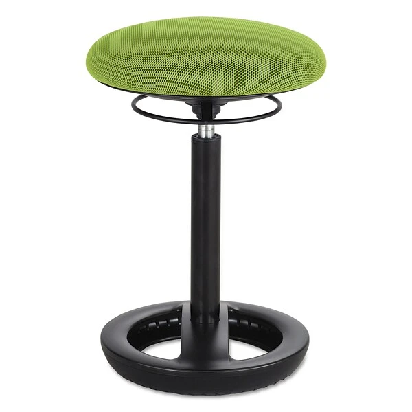 Safco Twixt Desk Height Ergonomic Stool, 22 1/2" High, Green Fabric