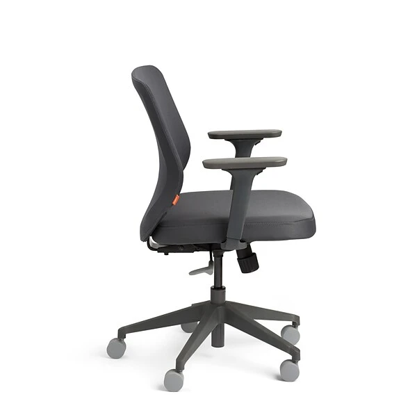 Poppin Dark Gray Max Task Chair, Mid Back, Charcoal Frame - Image 2