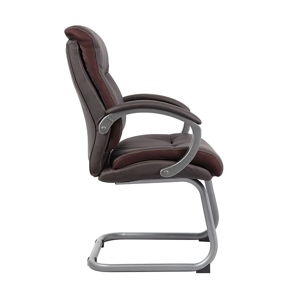 Boss Double Plush Executive Guest Chair - Bomber Brown - Image 2