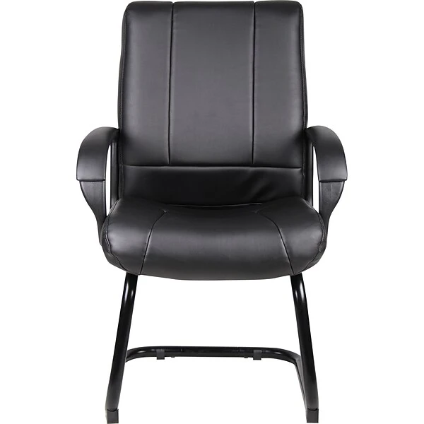 Boss Caressoft Leather Guest Chair, Black (B7909) - Image 4