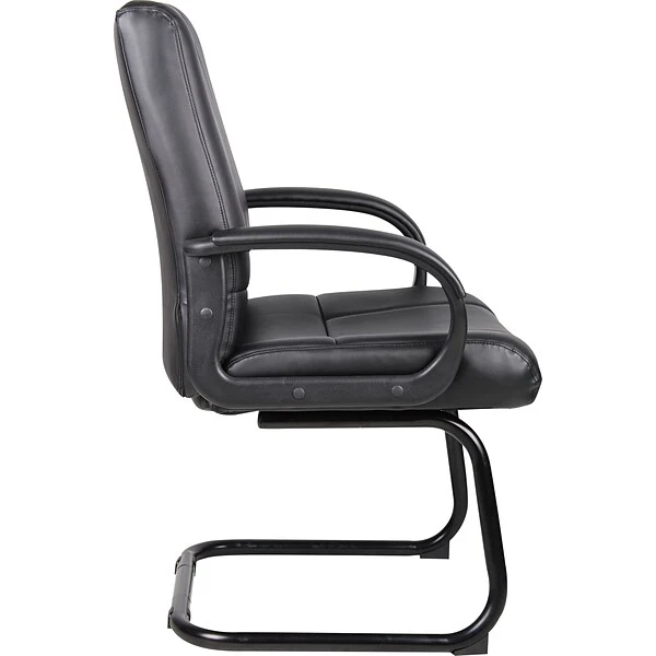 Boss Caressoft Leather Guest Chair, Black (B7909) - Image 2