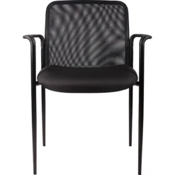Boss Fabric Guest Chair, Black (B6909-BK)