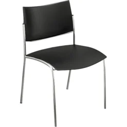 Safco® Escalate Series, Steel, Office, Black/Chrome, 4/Carton (ESC2B)