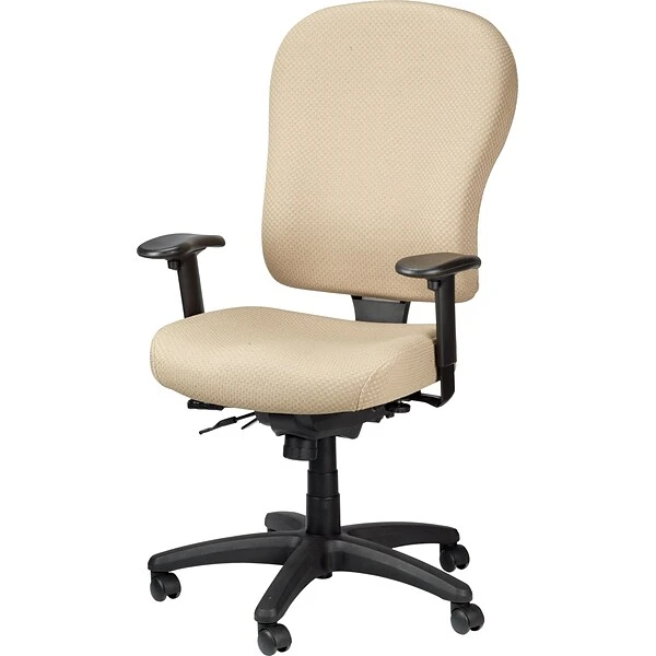 Tempur-Pedic Ergonomic Mid-Back Fabric Task Chair, Adjustable Arms, Beige - Image 2