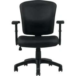 Global Offices To Go® Multi-Function Task Chair, Fabric, Black, Seat: 25.5"Wx23.5"D, Back: 25.5"Wx25"H