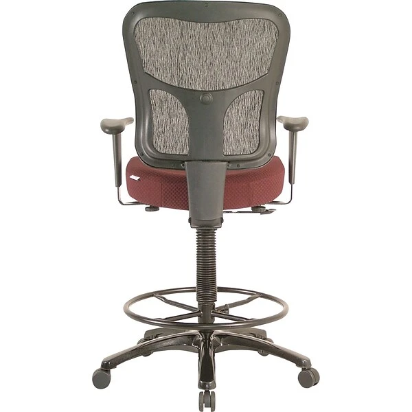 Tempur-Pedic® TP8200 Ergonomic Fabric Mid-Back Drafting Stool, Burgundy - Image 2