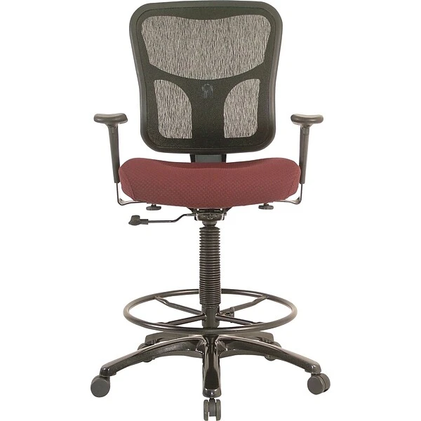 Tempur-Pedic® TP8200 Ergonomic Fabric Mid-Back Drafting Stool, Burgundy - Image 3