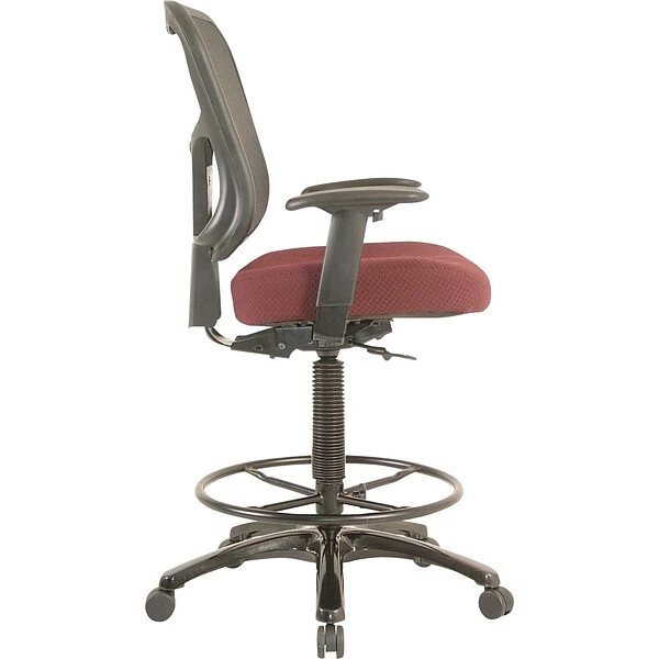 Tempur-Pedic® TP8200 Ergonomic Fabric Mid-Back Drafting Stool, Burgundy
