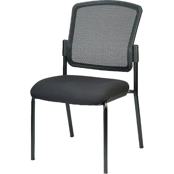 Raynor Eurotech Mesh/Fabric Dakota 2 Guest Chair, Black, 2/Carton