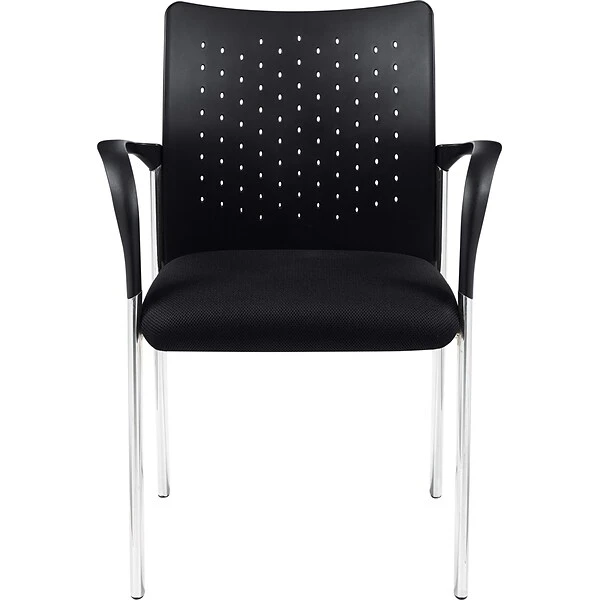 Global Offices To Go Fabric Guest Chair, Black, 2/Carton (TDOTG11740B) - Image 2